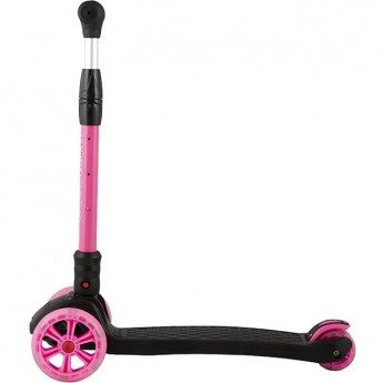 Самокат 3-х колесный MAXISCOO "JUNIOR DELUX" (2021), складной, со светящимися колесами, черный с розовым Самокат 3-х колесный MAXISCOO "JUNIOR DELUX" (2021), складной, со светящимися колесами, черный с розовым