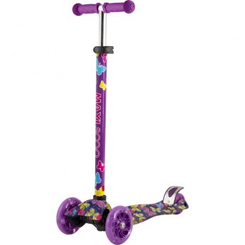 Самокат 3-х колесный MAXISCOO "JUNIOR" (2022), со светящимися колесами, бабочки Самокат 3-х колесный MAXISCOO "JUNIOR" (2022), со светящимися колесами, бабочки